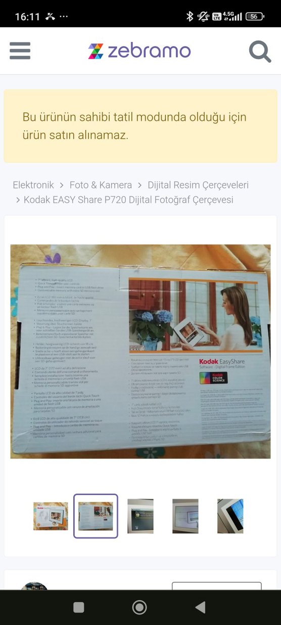 Kodak EasyShare P720 Dijital Fotoğraf Çerçevesi - Görsel 4