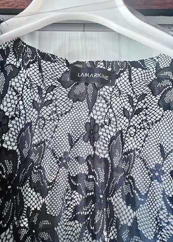 Siyah Uzun Dantel Kadın abaya - Görsel 2