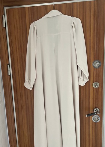 Bej Uzun Kollu Düğmeli Hamile Bluzu - Görsel 3