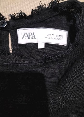 Zara Kız Çocuk Siyah Kolsuz Denim Elbise