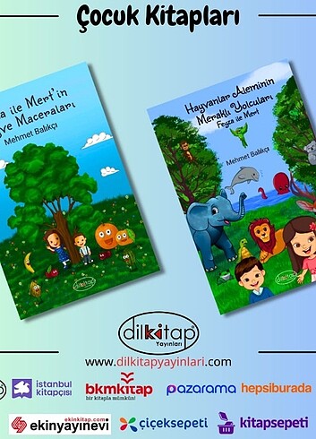 İki adet çocuk kitabı 