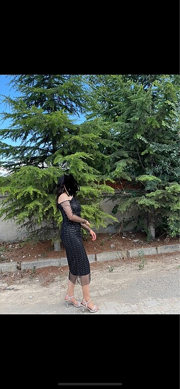Siyah tül elbise