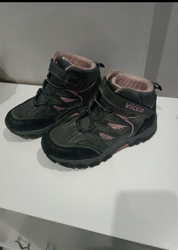 Gri-pembe  kiz Çocuk Cırtcırtlı Bot - Görsel 6