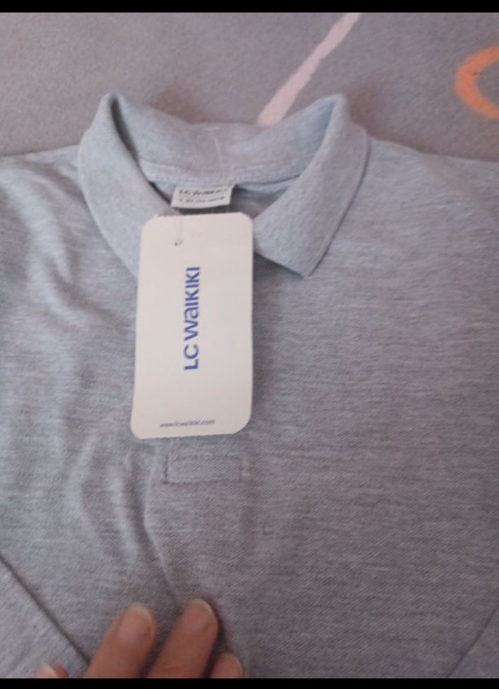 Erkek Çocuk Gri Uzun Kollu Polo Tişört - Görsel 2