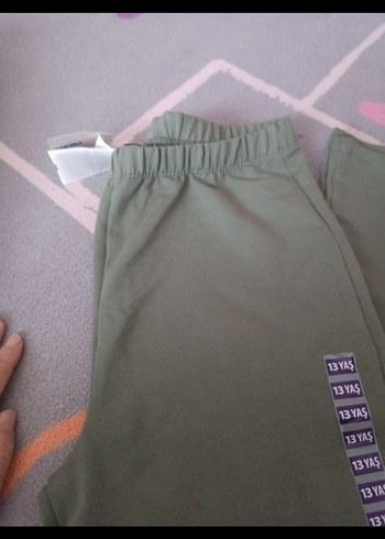 Kızlar için Salaş Kesim Yeşil Rahat Pantolon - Görsel 2