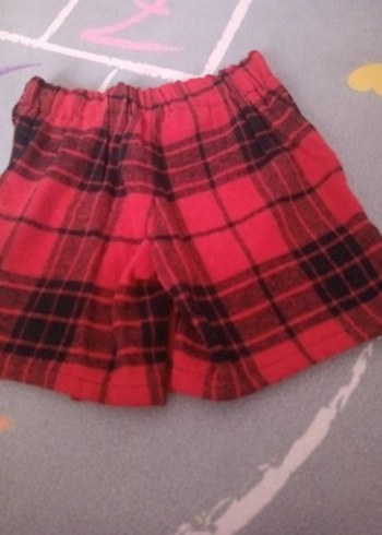 Kırmızı Ekose Mini Etek - Görsel 2