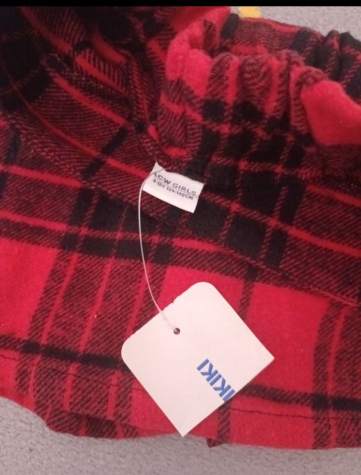 Kırmızı Ekose Mini Etek - Görsel 3