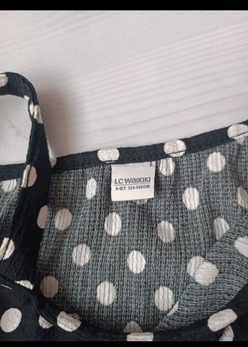 Siyah Puantiyeli Mini Hamile Bluzu - Görsel 4