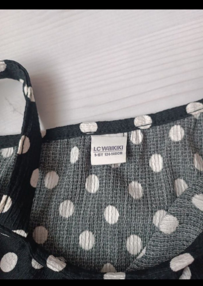 Siyah Puantiyeli Mini Hamile Bluzu - Görsel 4