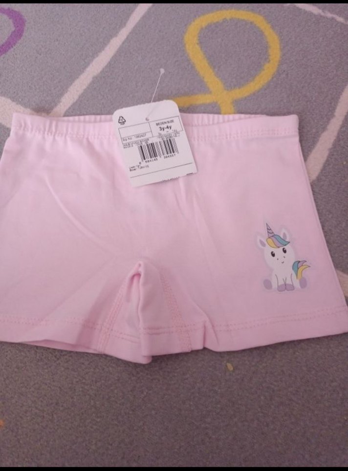 Kız Çocuk Pembe Pamuklu Unicorn Baskılı Şort - Görsel 2