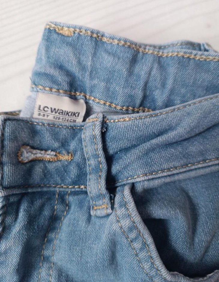 8 9 yas kız çocuk kot pantalon - Görsel 3