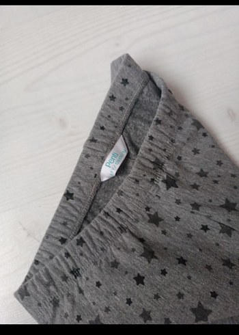 Gri Yıldız Desenli Kız Tayt - Görsel 2