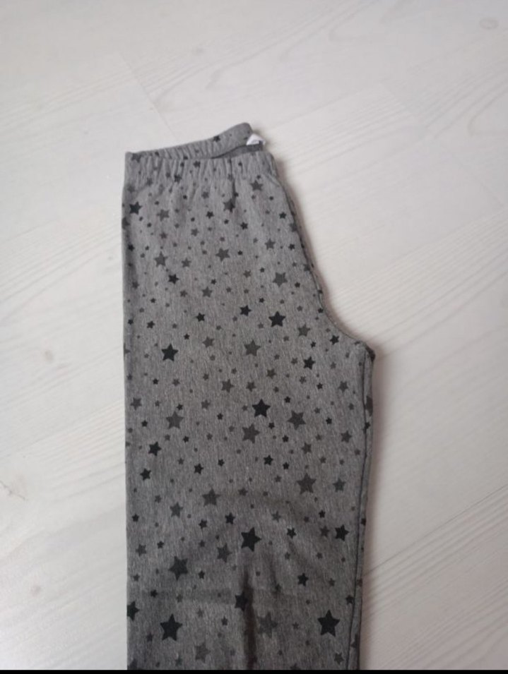 Gri Yıldız Desenli Kız Tayt - Görsel 3