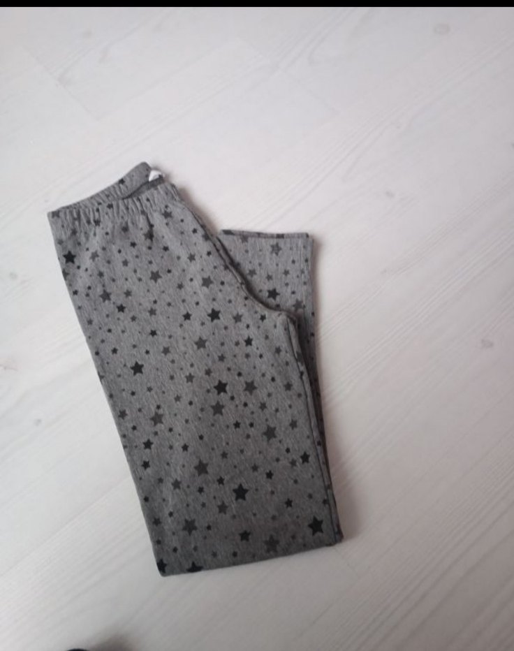 Gri Yıldız Desenli Kız Tayt - Görsel 4