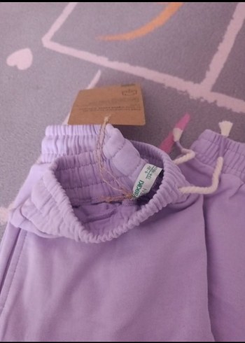 Mor Pastel Pamuk Rahat Kesim Kadın Eşofman - Görsel 4