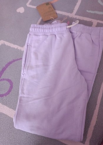 Mor Pastel Pamuk Rahat Kesim Kadın Eşofman - Görsel 3