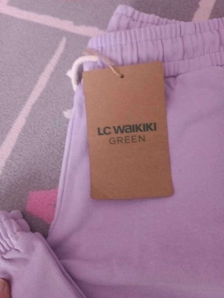 Mor Pastel Pamuk Rahat Kesim Kadın Eşofman - Görsel 2