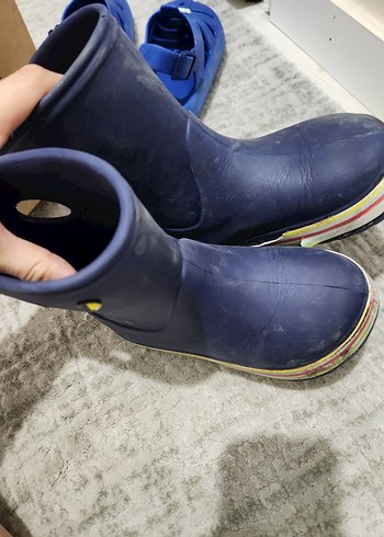Mavi Erkek Çocuk Lastik Bot Velcro