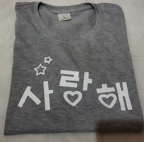 Tasarımcı Kore Saranghae Love Tshirt