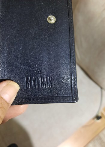 Matraş Matraş Siyah Hakiki Deri Kadın Cüzdanı