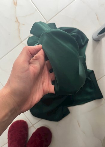 40 Beden yeşil Renk Yeşil Saten uzun Etek