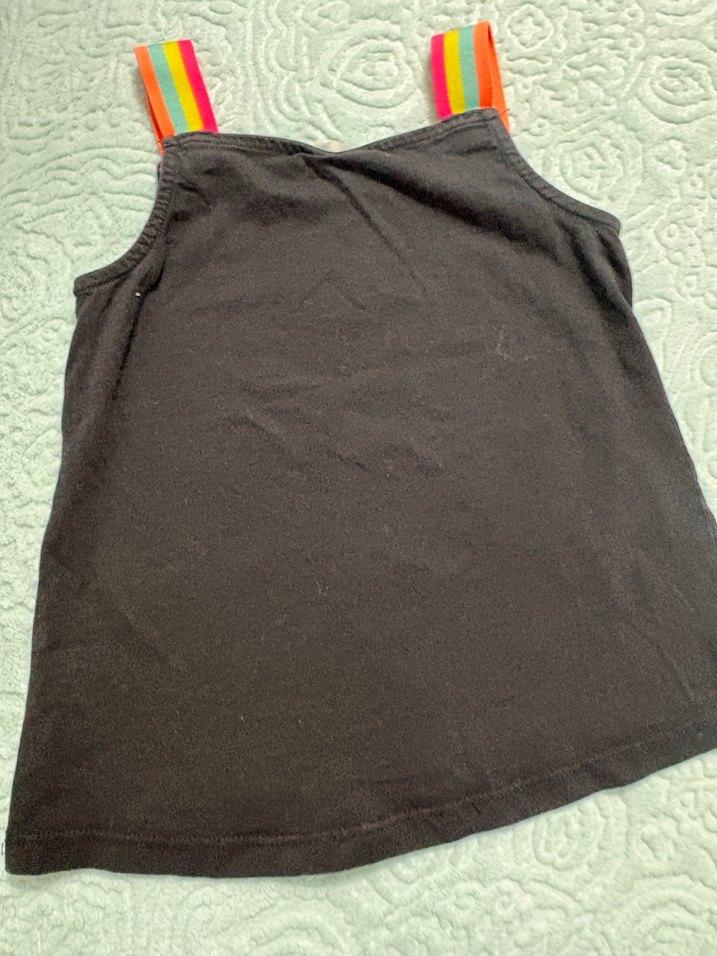 Kız Çocuk Renkli Askılı Tişört - Görsel 4