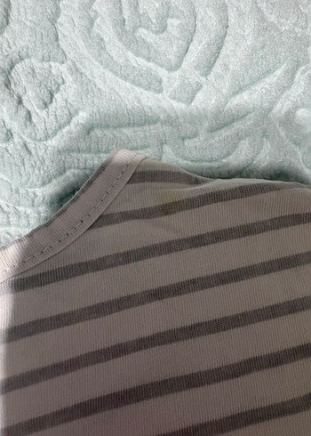 Kız Çocuk Gri Çizgili Unicorn Tişört - Görsel 5