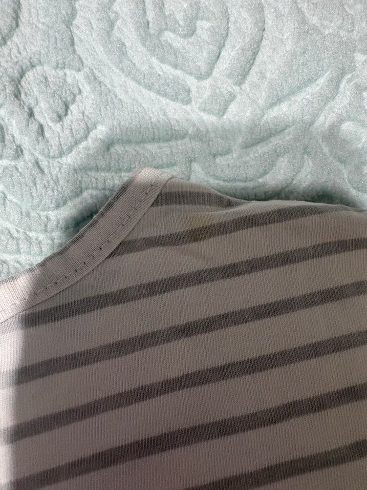 Kız Çocuk Gri Çizgili Unicorn Tişört - Görsel 5