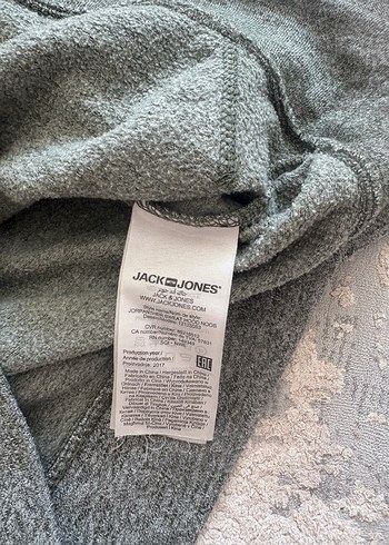 tek beden Beden gri Renk Jack & Jones Gri Kapüşonlu Sweatshirt