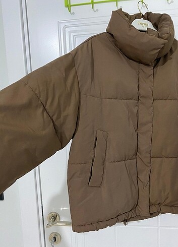 s Beden kahverengi Renk Şişme mont 