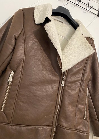 Kahverengi Kürklü Deri Kadın Ceket - Görsel 3