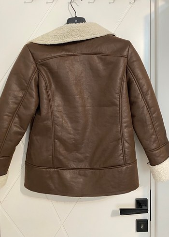 Kahverengi Kürklü Deri Kadın Ceket - Görsel 2