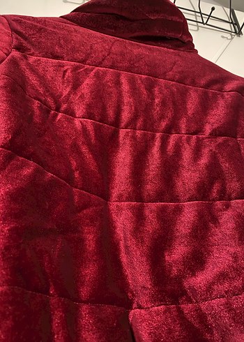 Bordo Fermuarlı Kadın Ceket - Görsel 3