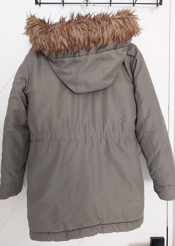 Gri Kürk Detaylı Kadın Kışlık Mont - Görsel 2