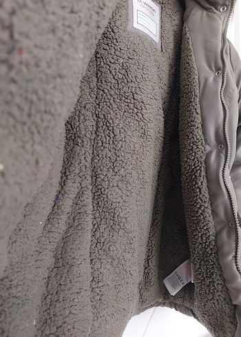 Gri Kürk Detaylı Kadın Kışlık Mont - Görsel 4