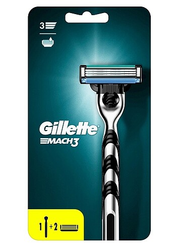 Gillette Mach3 Tıraş Makinesi + 2 Yedek Tıraş Bıçağı - Görsel 2