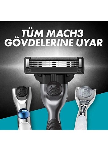 Gillette Mach 3 Charcoal Tıraş Makinesi + 6 Up Yedek Tıraş Bıçağ - Görsel 2