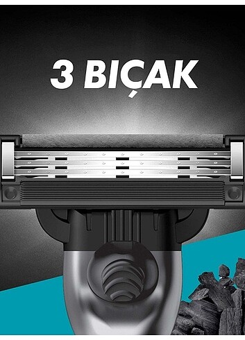 Gillette Mach 3 Charcoal Tıraş Makinesi + 6 Up Yedek Tıraş Bıçağ - Görsel 5