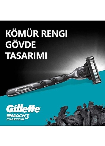 Gillette Mach 3 Charcoal Tıraş Makinesi + 6 Up Yedek Tıraş Bıçağ - Görsel 6