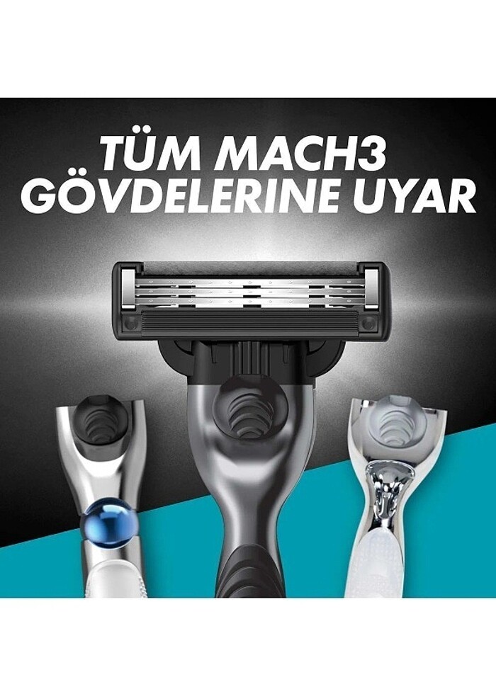Gillette Mach 3 Charcoal Tıraş Makinesi + 6 Up Yedek Tıraş Bıçağ - Görsel 2