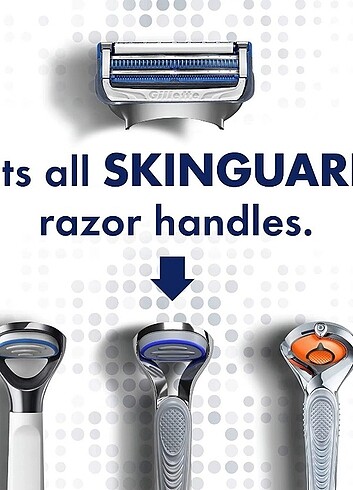 Gillette Skinguard Sensitive Tıraş Makinesi + 2 Up Yedek Tıraş B - Görsel 3