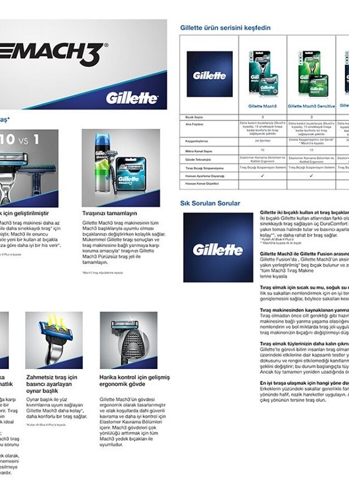 Gillette Mach 3 4'lü Yedek Tıraş Bıçağı - Görsel 3