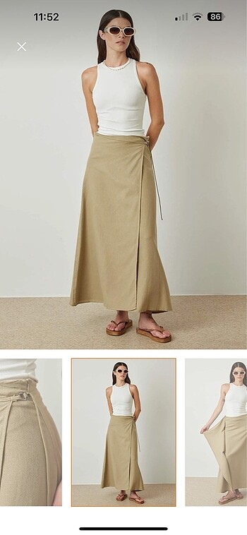 38 Beden camel Renk Hoopstore etek