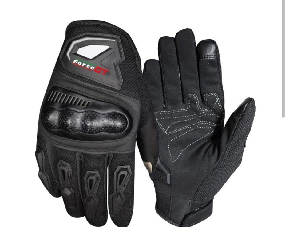 Siyah Desenli Biker Erkek Eldiveni M beden - Görsel 2