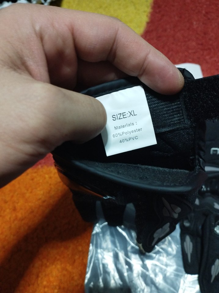 Siyah Desenli Erkek Biker Eldiveni - Görsel 3