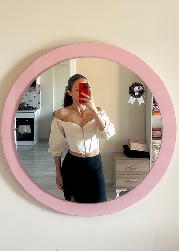 Beyaz Straplez Mini Bluz