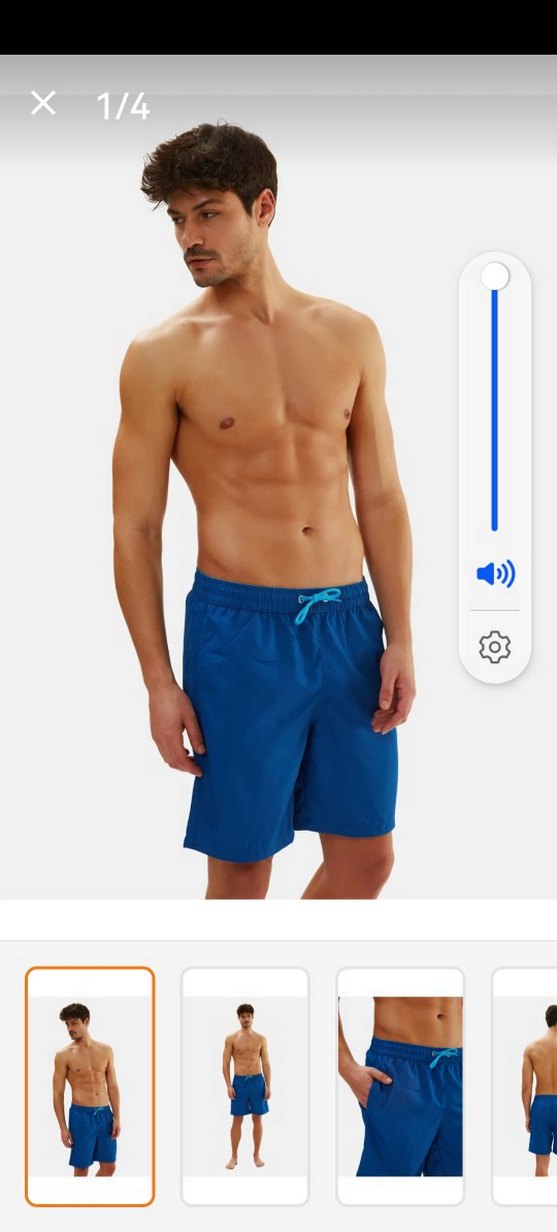 Eros Erkek Mavi Şort Mayo - Görsel 2