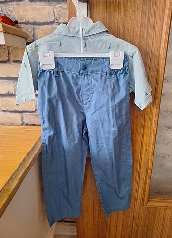24-36 Ay Beden HELLOBABY Pantolon Gömlek Takım