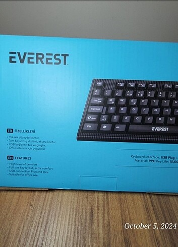 Everest KB-871U kutulu klavye (Türkçe Q)