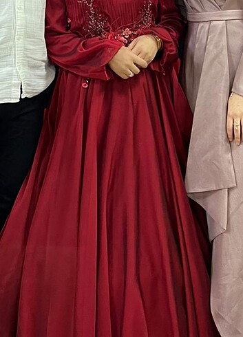 42 Beden bordo Renk Kına elbisesi kınalık